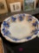 19 inch decorative ceramic bowl Flow Blue