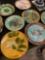 Seven Majolica pottery plates