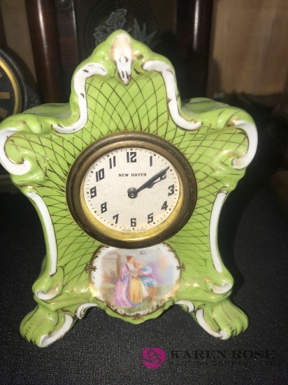New Haven porcelain Victorian clock