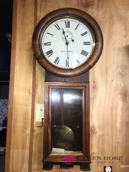 Antique Seth Thomas Railroad Regulator wall mount clock
