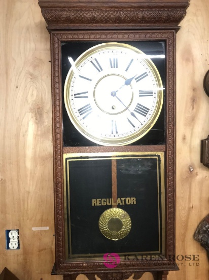 Antique Sessions clock co. Wall Regulator clock