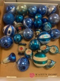 Vintage Christmas ornaments blue