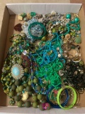 Costume jewelry mostly green