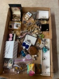 Lot of assorted costume jewelry rings earrings bracelets and more