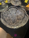 9 inch Crystal cut glass bowl