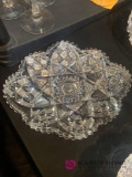 10 inch Crystal cut glass platter