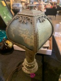 15 inch oriental lamp REVERSE PAINTED 1920's