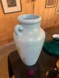 19 inch tall blue pottery vase