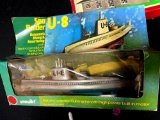 1970s vintage sea raider U8 submarine in box