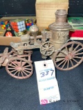 21 inch cast-iron horse drawn fire wagon