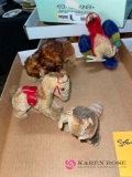 A lot of 4?5 inch Steiff animals