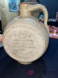 Pottery whiskey jug Butler Kentucky