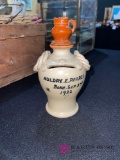 8 inch tall pottery bank 1922