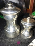 vintage sterling salt and pepper shakers hand grinder