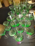 green tint wine glasses