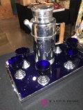 Chase 8 pc blue set Art Deco Cocktail