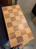 Chessboard Set Carved Pieces SEE IMAGES