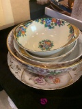 Five flowered serving dishes China
