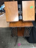 1917 antique table with book rest attached