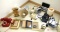 miscellaneous lot including vintage phone, candles, radios and more master bedroom