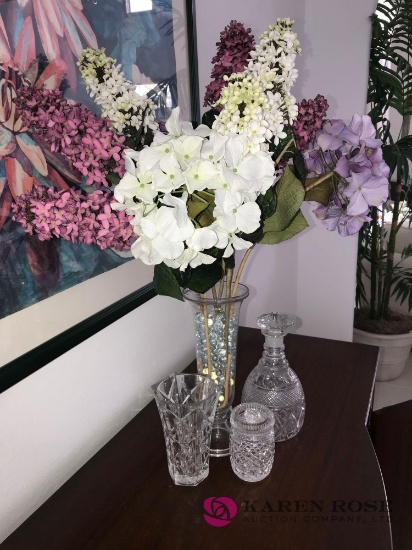 Waterford  Crystal vases/decanter/covered jar