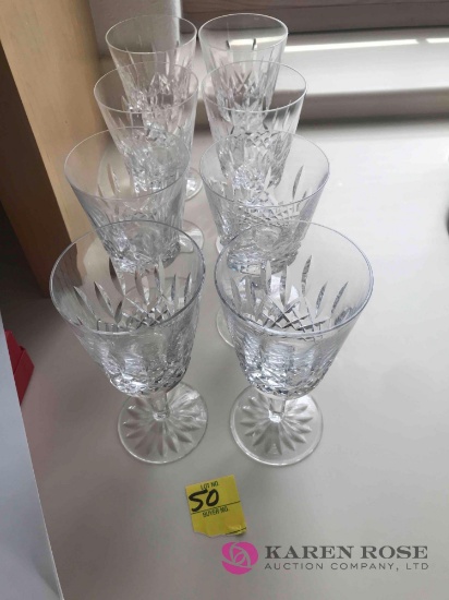 Waterford Crystal stemware glasses eight pieces