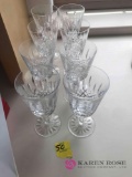 Waterford Crystal stemware glasses eight pieces