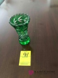 Galway crystal green small vase