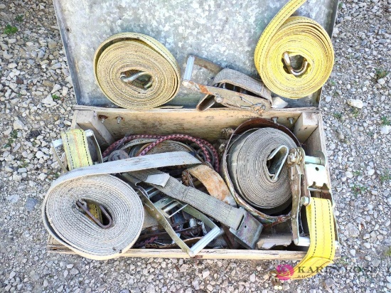 large lot of cargo straps
