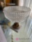 Decorative glass bowl with marble base