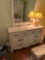 White bedroom dresser with mirror