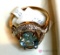 10k blue stone ring