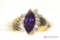 10k amethyst gold ring