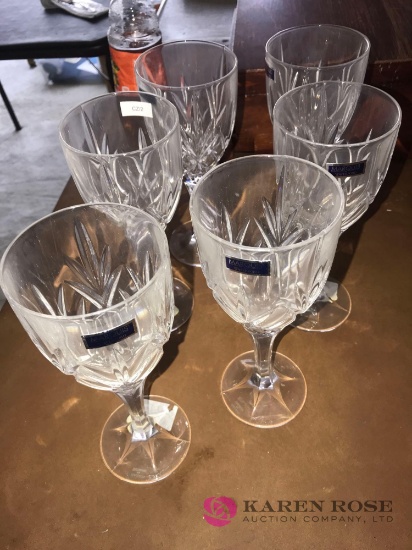 6- Marquis Waterford stem glasses