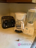 Coffee pot blender and toaster