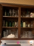 Kitchen cabinet of glasses