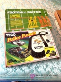 Football board game and police pursuit race set