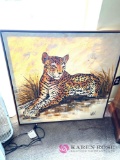 Large framed cheetah picture in B2