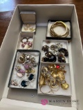 Costume jewelry mostly earrings