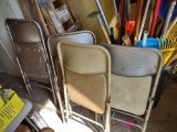 4 metal folding chairs