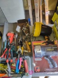 tool lot including spotlights