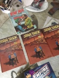 Star Wars book /record and 4- vintage Star Trek books