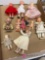 10 vintage plastic and porcelain dolls