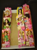 nine 6-in tall Barbies