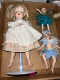 three fairy porcelain dolls