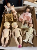 Six porcelain dolls