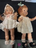 12 and 14 inch vintage unmarked dolls