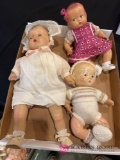 Three vintage unmarked baby dolls