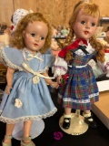 two 15 inch vintage collectible dolls