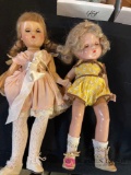 12 and 13 inch vintage dolls one marked Petite